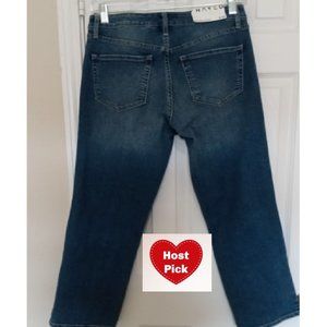Frayed Jeans Tapered Boyfriend Mid Rise Size 25 Inseam 28" ripped jeans